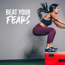 Vinyl Wall Art Decal - Beat Your Fears - 17" x 28" - Trendy Inspirational Positive Quote Sticker For Office Workplace Gym Yoga Fitness Center Workout Space Decor 3