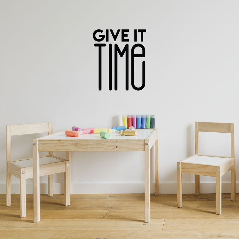 Vinyl Wall Art Decal - Give It Time - 19.5" x 17" - Trendy Motivational Positive Quote Sticker For Home Bedroom Living Room Playroom Gym Fitness Office Decor 2