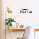 Vinyl Wall Art Decal - Mindset: I Can & I Will - 8" x 22" - Trendy Motivational Quote Sticker Modern Design For Girls Bedroom Home Office Kids Room Classroom Apartment Decor 2