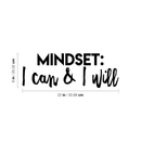 Vinyl Wall Art Decal - Mindset: I Can & I Will - 8" x 22" - Trendy Motivational Quote Sticker Modern Design For Girls Bedroom Home Office Kids Room Classroom Apartment Decor 4