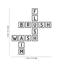 Vinyl Wall Art Decal - Bathroom Scrabble - 26" x 22" - Modern Funny Humor Quote For Home Bedroom Bathroom Kids Room Restaurant Restroom  School Decor 4