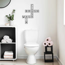 Vinyl Wall Art Decal - Bathroom Scrabble - 26" x 22" - Modern Funny Humor Quote For Home Bedroom Bathroom Kids Room Restaurant Restroom  School Decor 2