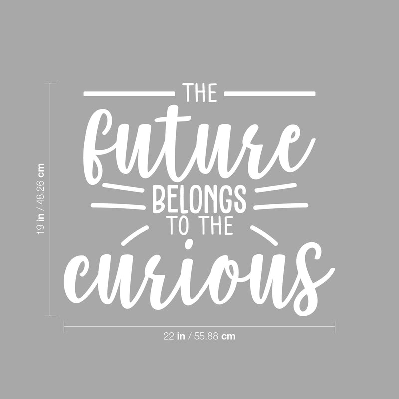 Vinyl Wall Art Decal - The Future Belongs To The Curious - 19" x 22" - Trendy Positive Motivational Quote Sticker For Home Bedroom Playroom Office Work School Classroom Decor 4