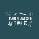 Vinyl Wall Art Decal - Math Is Awesome It Has p - 14" x 25" - Trendy Inspirational Funny Positive Math Quote Sticker For Home Kids Room Bedroom  Playroom School Classroom Office Decor 1