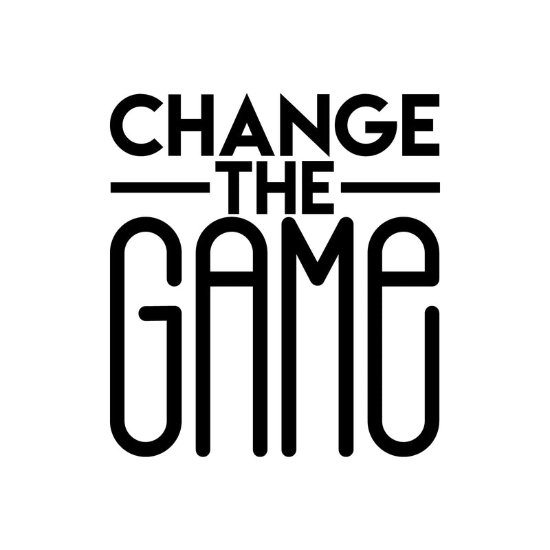 Vinyl Wall Art Decal - Change The Game - Trendy Motivational Quote Sticker Modern Design For Bedroom Living Kids Room Home Work Office School Classroom Decor 1