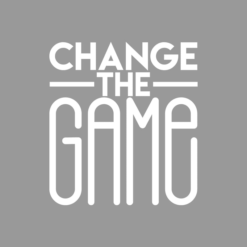 Vinyl Wall Art Decal - Change The Game - 19" x 17" - Trendy Motivational Quote Sticker Modern Design For Bedroom Living Kids Room Home Work Office School Classroom Decor 1