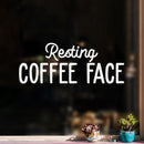 Vinyl Wall Art Decal - Resting Coffee Face - 10" x 26" - Modern Funny Cafe Quote Sticker For Coffee Lovers Home Living Room Work Office kitchenette Store Decor 2