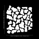 Set Of 34 Vinyl Wall Art Decal - Cow Pattern - From 2" x 2" Each - Cows Spots Adhesive Stickers Animal Design For Girls Bedroom Home Office Living Room Classroom Apartment Decor 4