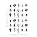 30 Pieces Of Vinyl Wall Art Decal - Tree Set - From Each - Minimal Cute Adhesive Stickers Trees Design For Bedroom Home Office Living Kids Room Playroom Decor 4