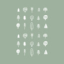 30 Pieces Of Vinyl Wall Art Decal - Tree Set - From 3" x 2" Each - Minimal Cute Adhesive Stickers Trees Design For Bedroom Home Office Living Kids Room Playroom Decor 1