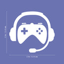 Vinyl Wall Art Decal - Gamer Set - 22" x 24" - Trendy Urban Headset Controller Design Sticker For Home Bedroom Game Room Playroom Living Room Office Decor 4