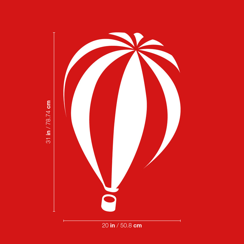 Vinyl Wall Art Decal - Hot Air Balloon Shape - 31" x 20" - Modern Cute Adhesive Sticker Cartoon Design For Kids Room Baby Bedroom Home Playroom Classroom Nursery Decor 4