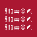 Set Of 18 Vinyl Wall Art Decal - London Pattern - From 5" x 1" Each - Minimal British Stickers England Icons UK Design For Home Office Bedroom Living Room Store Apartment Decor 1