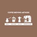 Vinyl Wall Art Decal - Coffee Brewing Methods  - 20" x 41" - Trendy Modern Caffeine Quote Sticker For Coffee Lovers Coffee Shop Restaurant Store Home Kitchen Office kitchenette Decor 1