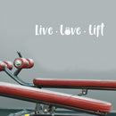 Vinyl Wall Art Decal - Live Love Lift  - 6" x 30" - Trendy Inspirational Positive Good Vibes Quote Sticker For Fitness Gym Workout Center Playroom Office Decor 2