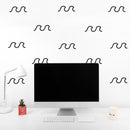 Vinyl Wall Art Decal - Waves Pattern - 40" x 14" - Trendy Cute Relaxing Ocean Design Stickers For Kids Room Playroom Bedroom Classroom Baby Nursery Living Room Decor 2
