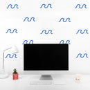 Vinyl Wall Art Decal - Waves Pattern - 40" x 14" - Trendy Cute Relaxing Ocean Design Stickers For Kids Room Playroom Bedroom Classroom Baby Nursery Living Room Decor 2