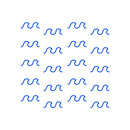 Vinyl Wall Art Decal - Waves Pattern - 40" x 14" - Trendy Cute Relaxing Ocean Design Stickers For Kids Room Playroom Bedroom Classroom Baby Nursery Living Room Decor 1