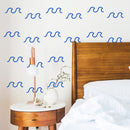 Vinyl Wall Art Decal - Waves Pattern - 40" x 14" - Trendy Cute Relaxing Ocean Design Stickers For Kids Room Playroom Bedroom Classroom Baby Nursery Living Room Decor 3