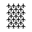 Set Of 25 Vinyl Wall Art Decal - Airplane Pattern - 5" x 5" Each - Cute Adhesive Stickers Airplanes Design For Travellers Home Office Bedroom Living Kids Room Apartment Store Decor 1