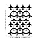 Set Of 25 Vinyl Wall Art Decal - Airplane Pattern - Each - Cute Adhesive Stickers Airplanes Design For Travellers Home Office Bedroom Living Kids Room Apartment Store Decor 4