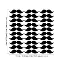 Set Of 30 Vinyl Wall Art Decal - Mustache Pattern - 1.6" x 6" Each - Trendy Cute Funny Adhesive Stickers Mustache Design For Home Office Bedroom Living Kids Room Apartment Store Decor 4
