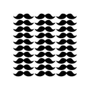 Set Of 30 Vinyl Wall Art Decal - Mustache Pattern - 1.6" x 6" Each - Trendy Cute Funny Adhesive Stickers Mustache Design For Home Office Bedroom Living Kids Room Apartment Store Decor 1