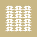 Set Of 30 Vinyl Wall Art Decal - Mustache Pattern - 1.6" x 6" Each - Trendy Cute Funny Adhesive Stickers Mustache Design For Home Office Bedroom Living Kids Room Apartment Store Decor 2