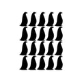 Set Of 20 Vinyl Wall Art Decal - Penguin Pattern - From Each - Cute Fun Penguins Adhesive Stickers Animal Design For Kids Bedroom Home Office Living Room Classroom Playroom Decor 1