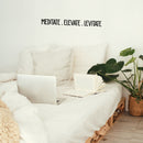 Vinyl Wall Art Decal - Meditate. Elevate. Levitate - Trendy Cute Inspirational Positive Quote Sticker For Woman Girls Bedroom Closet Playroom Dance Yoga Class Feminine Decor 3