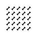 Set Of 25 Vinyl Wall Art Decal - Bones Pattern - 2" x 2" Each - Cute Adhesive Stickers Dogs Bone Design For Vet Dog Lovers Home Bedroom Kids Room Pet Store Decor 1