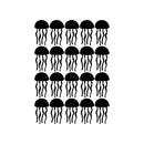 Set Of 20 Vinyl Wall Art Decal - Jellyfish Pattern - 7" x 4" Each - Cool Adhesive Sticker Cute Animal Design For Baby Kids Room Bedroom Playroom School Classroom Nursery Decor 1