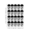 Set Of 20 Vinyl Wall Art Decal - Jellyfish Pattern - Each - Cool Adhesive Sticker Cute Water Animal Design For Baby Kids Room Bedroom Playroom School Classroom Nursery Decor 4