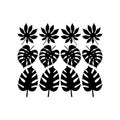 Set Of 12 Vinyl Wall Art Decal - Leaves Pattern - From 5.Each - Minimal Adhesive Sticker Nature Green Design For Home Office Bedroom Living Room Classroom Apartment Store Decor 1