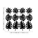 Set Of 12 Vinyl Wall Art Decal - Leaves Pattern - From 5.Each - Minimal Adhesive Sticker Nature Green Design For Home Office Bedroom Living Room Classroom Apartment Store Decor 4
