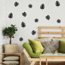 Set Of 12 Vinyl Wall Art Decal - Leaves Pattern - From 5.Each - Minimal Adhesive Sticker Nature Green Design For Home Office Bedroom Living Room Classroom Apartment Store Decor 3