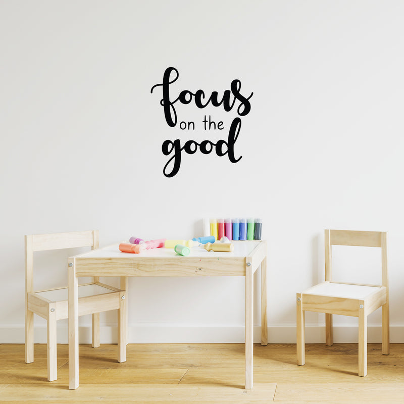 Vinyl Wall Art Decal - Focus On The Good - 21.5" x 20" - Modern Inspirational Goodness Quote Sticker For Home Bedroom Kids Room Work Office Classroom Store Decor 2