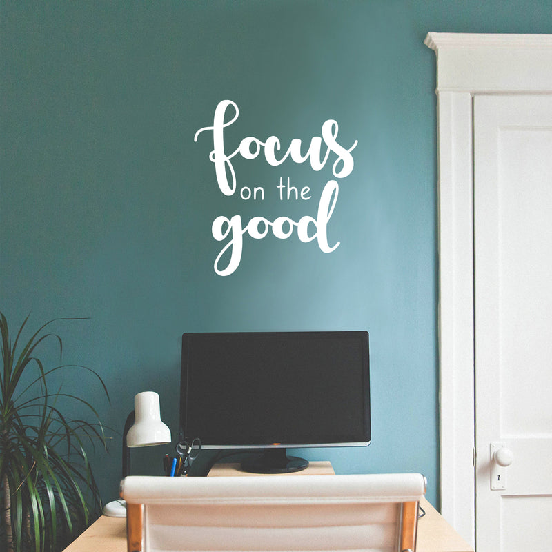 Vinyl Wall Art Decal - Focus On The Good - 21.5" x 20" - Modern Inspirational Goodness Quote Sticker For Home Bedroom Kids Room Work Office Classroom Store Decor 3