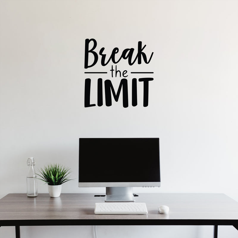 Vinyl Wall Art Decal - Break The Limit - 20" x 20" - Trendy Motivational Optimism Quote Sticker For Teen Bedroom Living Room Home Work Office Classroom Store Decor 2