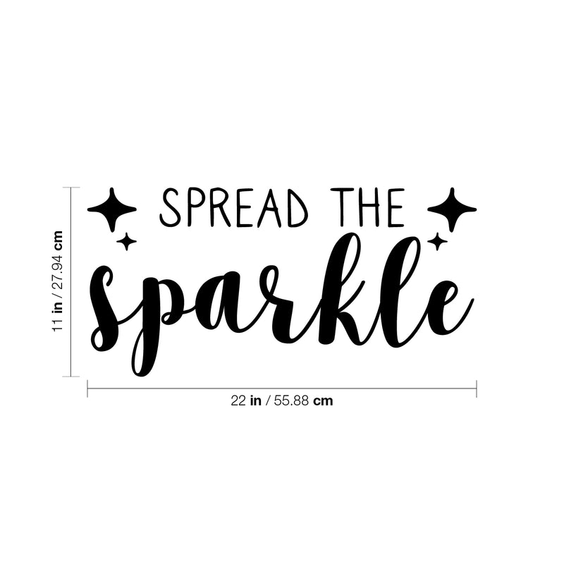 Vinyl Wall Art Decal - Spread The Sparkle - Modern Inspirational Positive Quote Sticker Star Icons For Home Bedroom Living Room Home Office Store Decor 3