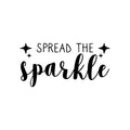 Vinyl Wall Art Decal - Spread The Sparkle - Modern Inspirational Positive Quote Sticker Star Icons For Home Bedroom Living Room Home Office Store Decor 1