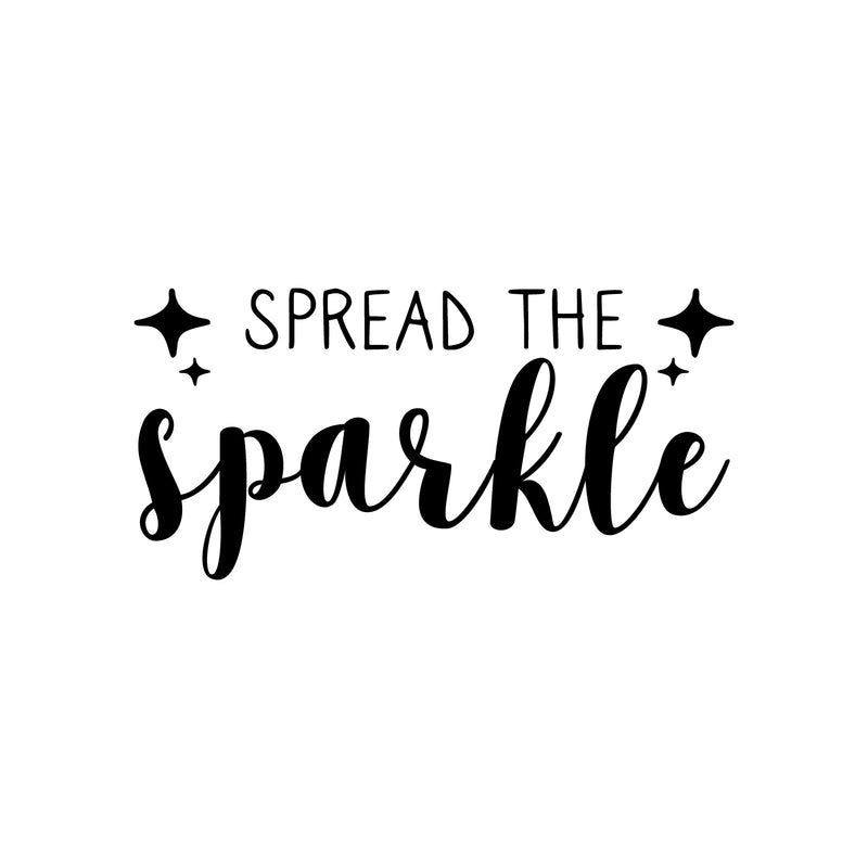 Vinyl Wall Art Decal - Spread The Sparkle - Modern Inspirational Positive Quote Sticker Star Icons For Home Bedroom Living Room Home Office Store Decor 1