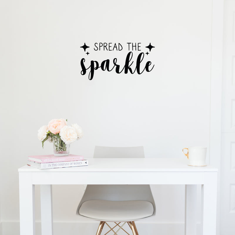 Vinyl Wall Art Decal - Spread The Sparkle - Modern Inspirational Positive Quote Sticker Star Icons For Home Bedroom Living Room Home Office Store Decor 5