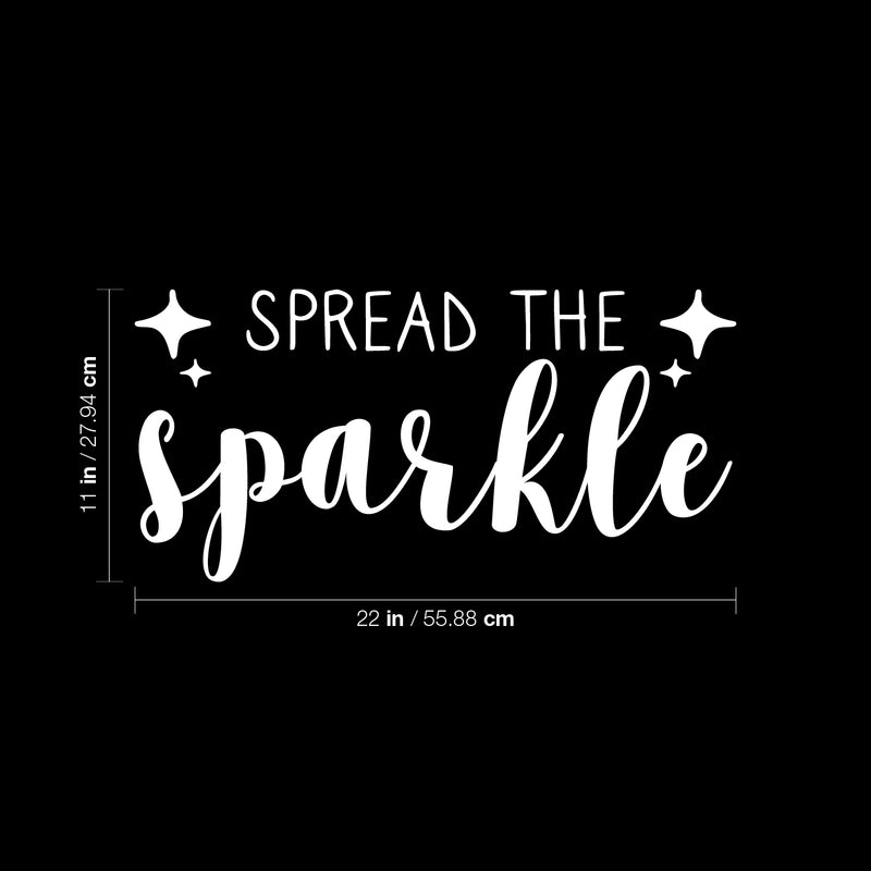 Vinyl Wall Art Decal - Spread The Sparkle - 11" x 22" - Modern Inspirational Positive Quote Sticker Star Icons For Home Bedroom Living Room Home Office Store Decor 4