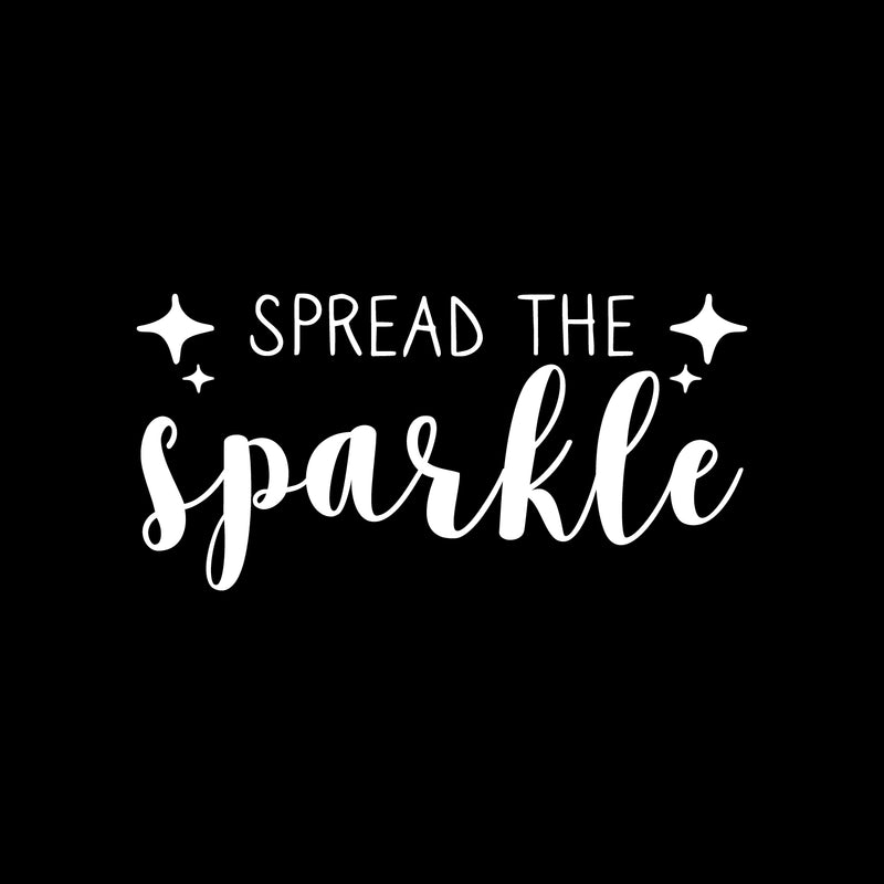 Vinyl Wall Art Decal - Spread The Sparkle - 11" x 22" - Modern Inspirational Positive Quote Sticker Star Icons For Home Bedroom Living Room Home Office Store Decor 1