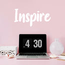 Vinyl Wall Art Decal - Inspire - 10" x 20" - Modern Inspirational Positive Quote Sticker For Optimism Teen Bedroom Living Kids Room Home Work Office School Classroom Decor 2