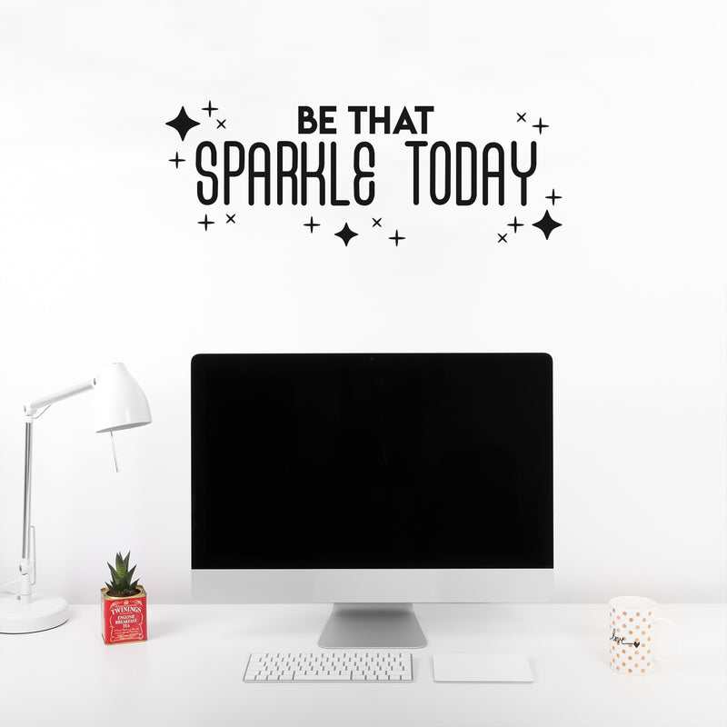 Vinyl Wall Art Decal - Be That Sparkle Today - 10" x 27" - Modern Inspirational Positive Quote Sticker Star Icons For Home Bedroom Living Kids Room Home Office Store Decor 2