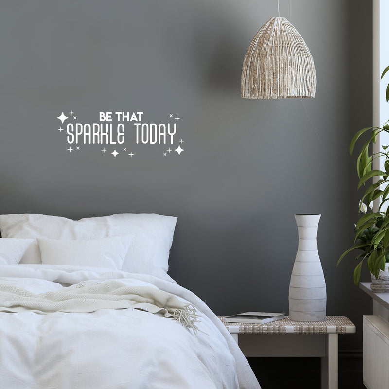 Vinyl Wall Art Decal - Be That Sparkle Today - 10" x 27" - Modern Inspirational Positive Quote Sticker Star Icons For Home Bedroom Living Kids Room Home Office Store Decor 2