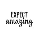 Vinyl Wall Art Decal - Expect Amazing - 12. Modern Inspirational Cute Quote Sticker For Nursery Kids Room Baby Bedroom Playroom Classroom Decor 1