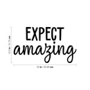 Vinyl Wall Art Decal - Expect Amazing - 12.5" x 22" - Modern Inspirational Cute Quote Sticker For Nursery Kids Room Baby Bedroom Playroom Classroom Decor 4